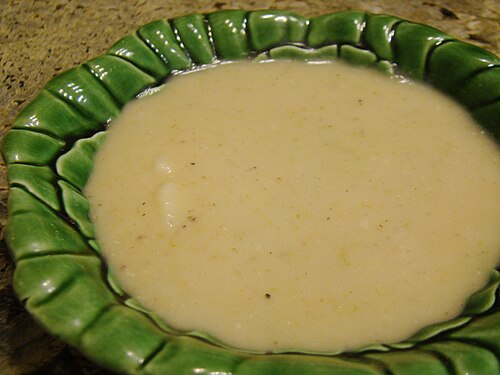 Velouté de poireaux et pommes de terre