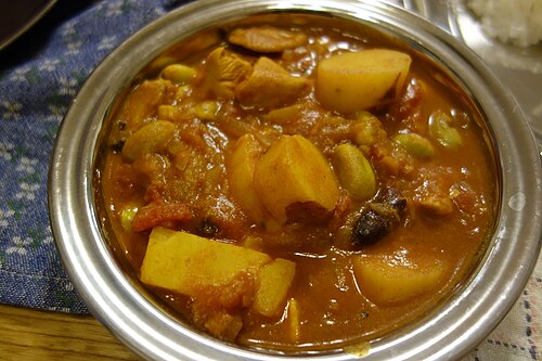 Curry de patate douce et pois chiches